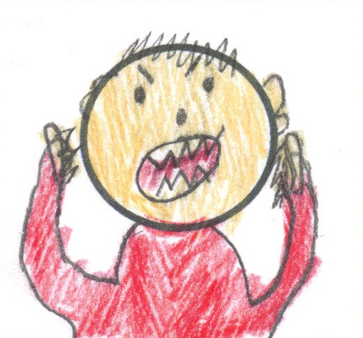 Child's self portrait - angry