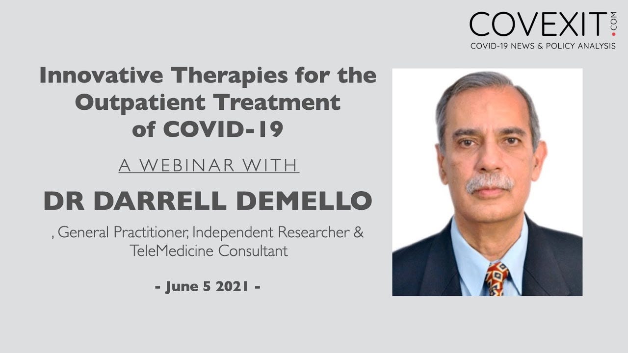 Webinar Dr Darrell DeMello about Early Treatment - YouTube