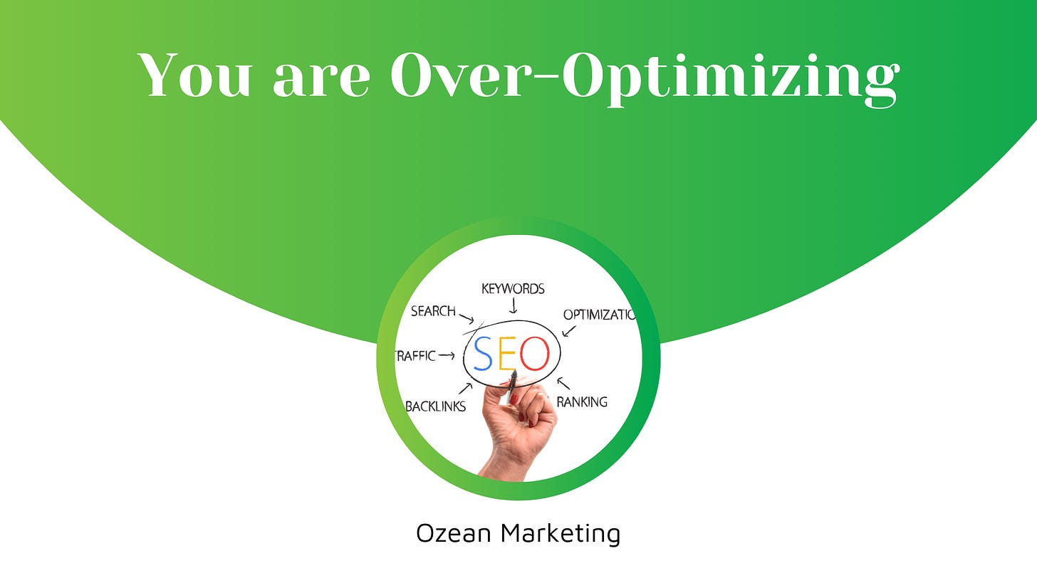 You are Over-Optimizing