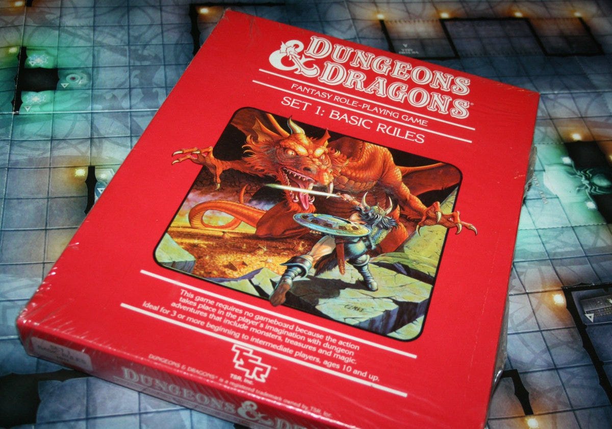 Grand DM on Twitter: "For #dnd #ThrowbackThursday the 1983 Dungeons & Dragons  Set 1: Basic Rules, TSR. The Red Box is what I cut my D&D teeth on!  #nostalgia #rpg https://t.co/TUb6EHdTP6" /