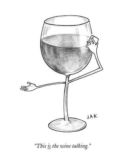 This is the wine talking." - New Yorker Cartoon' Premium Giclee Print |  Art.com