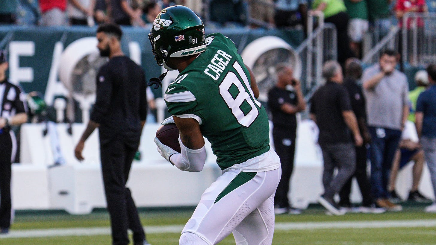 Watch: NY Jets score TD as Chris Streveler finds Lawrence Cager