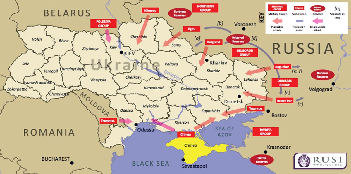 Map: Possible Russian Invasion of Ukraine