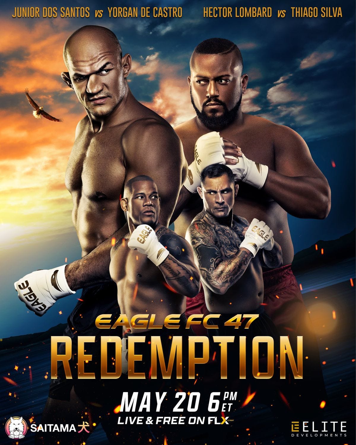Pic: Junior dos Santos scores 'Redemption' in Eagle FC poster for May 20  return - MMAmania.com