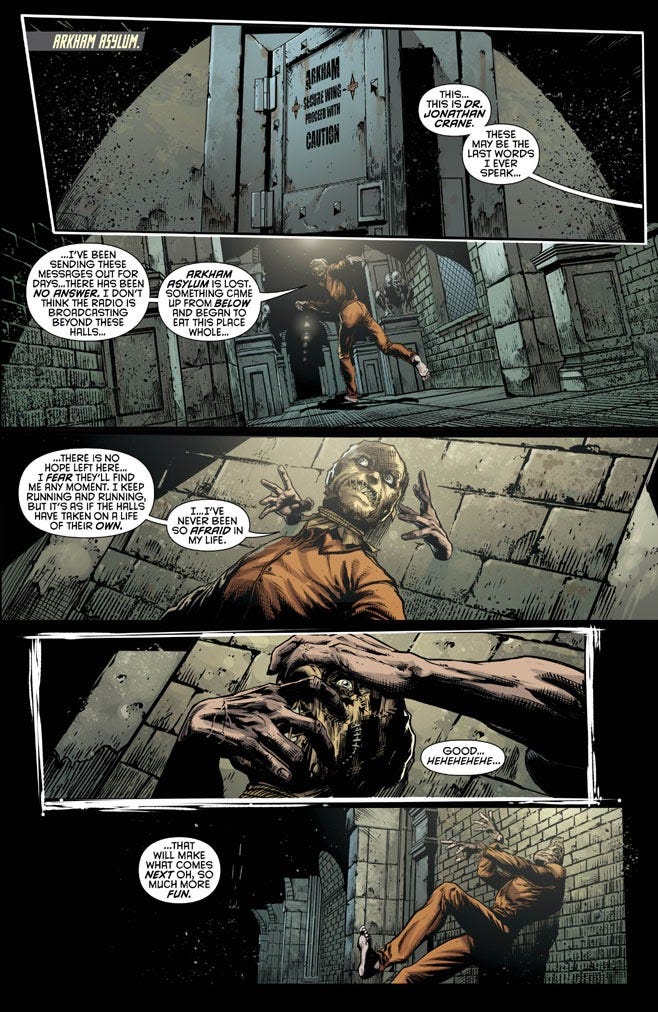 The Scarecrow at Arkahm Asylum in Batman Eternal