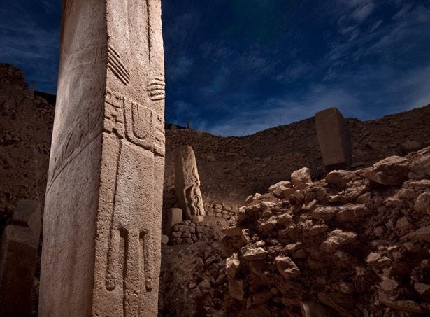 Gobekli Tepe. See what this 12,000 year old pillar is wearing? It alludes to an ancient stone mason