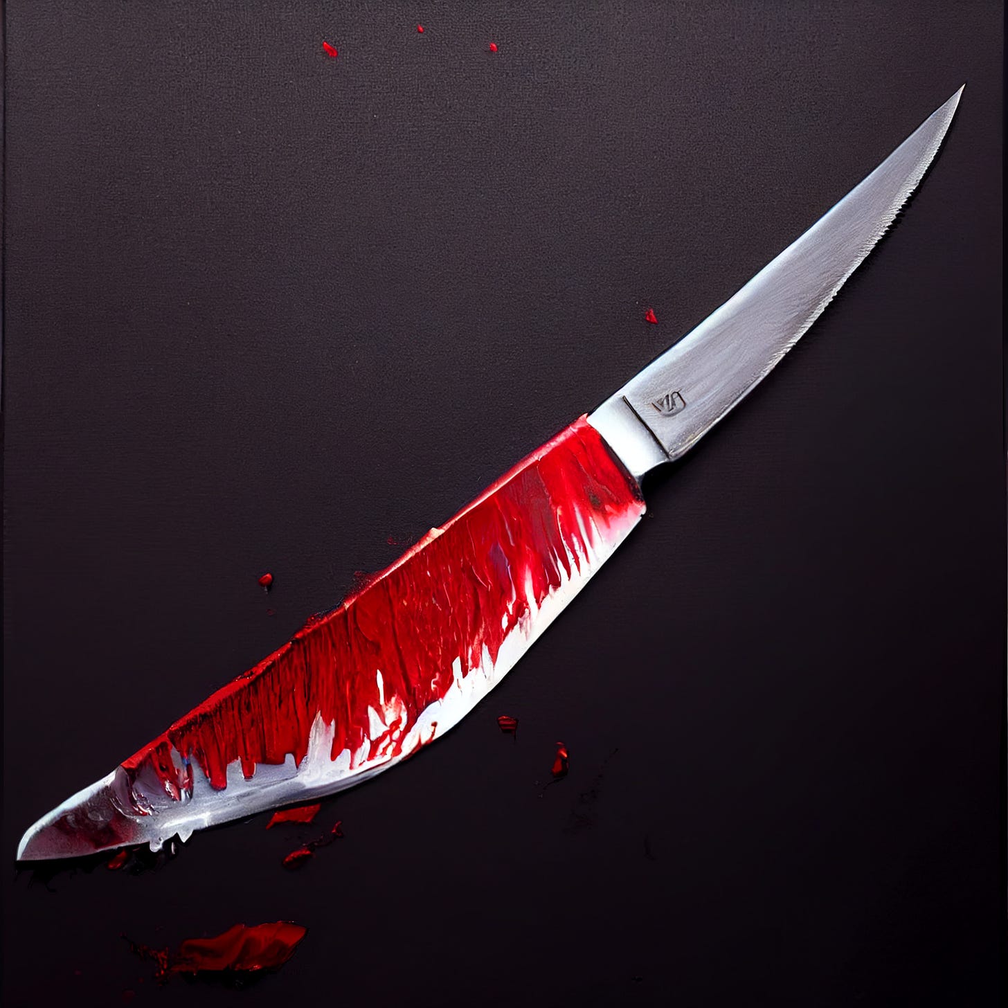 A bloody knife drawing