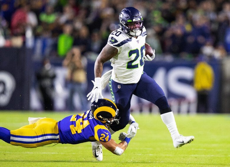 Seahawks' Rashaad Penny 'looks terrific' as his return from injury draws  closer | The Seattle Times