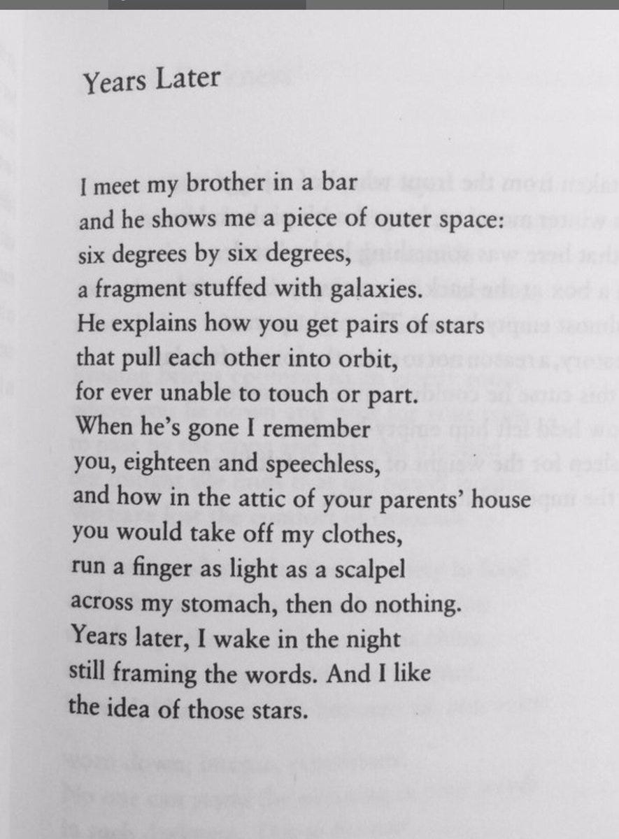 Smita Jamdar on Twitter: "One of my favourite poems: Years Later by Lavinia  Greenlaw. Literally all the feels. #NationalPoetryDay… "