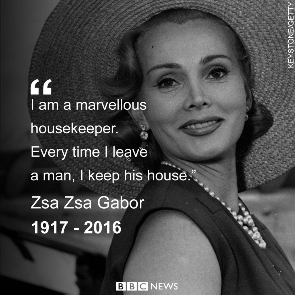 Zsa Zsa Gabor in her own words - BBC News