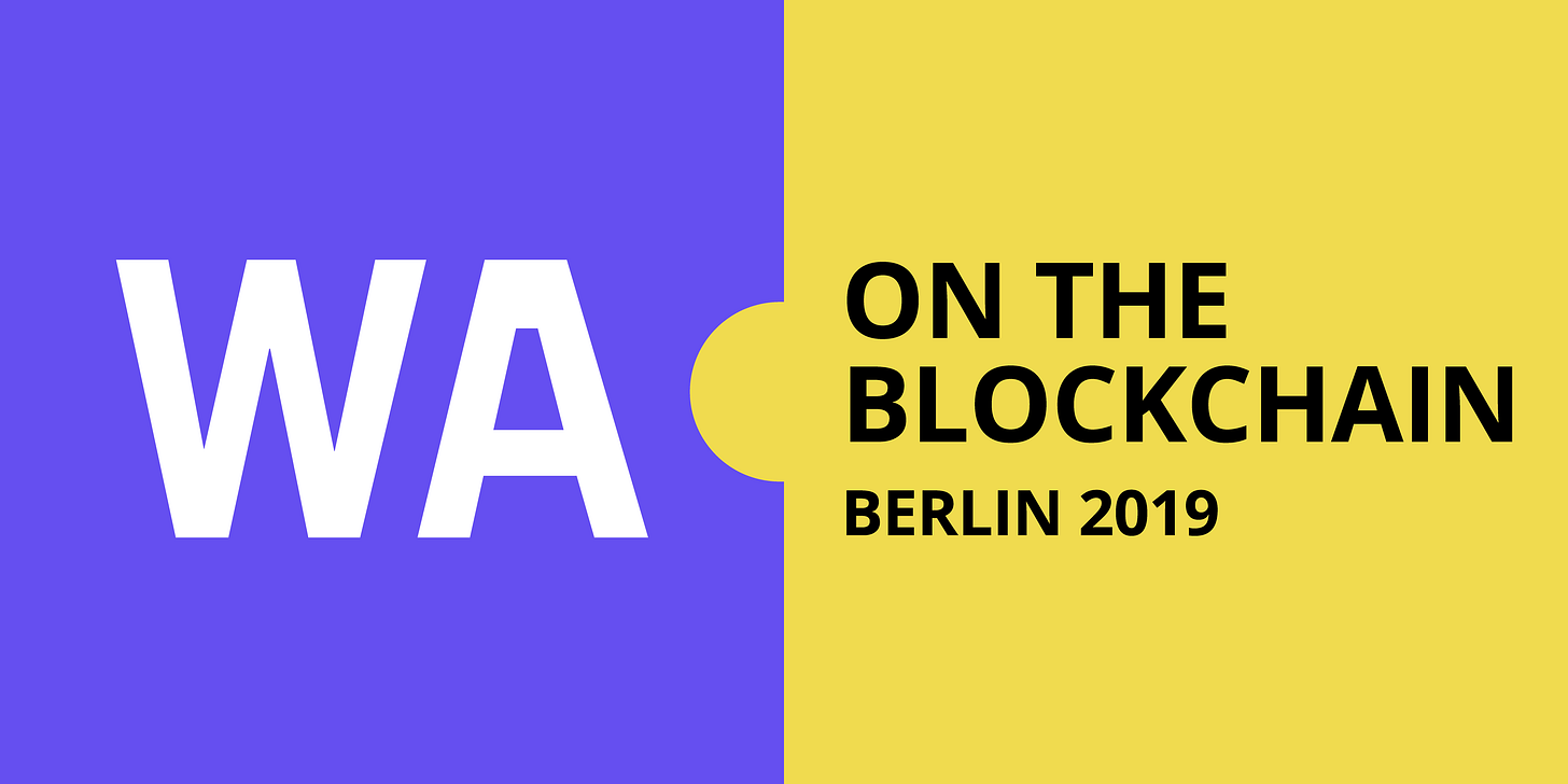 Wasm on the blockchain Berlin 2019