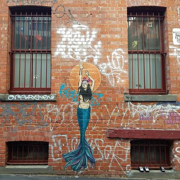 Street art in Melbourne.