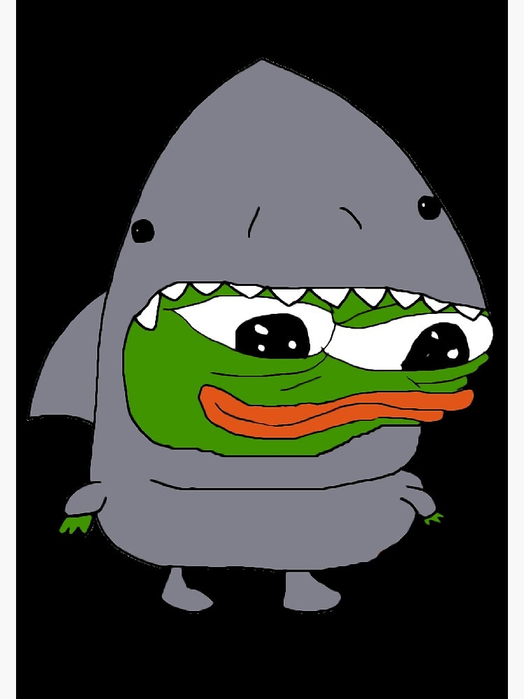 Rare Pepe Cute Shark" Greeting Card for Sale by Slav-Art | Redbubble