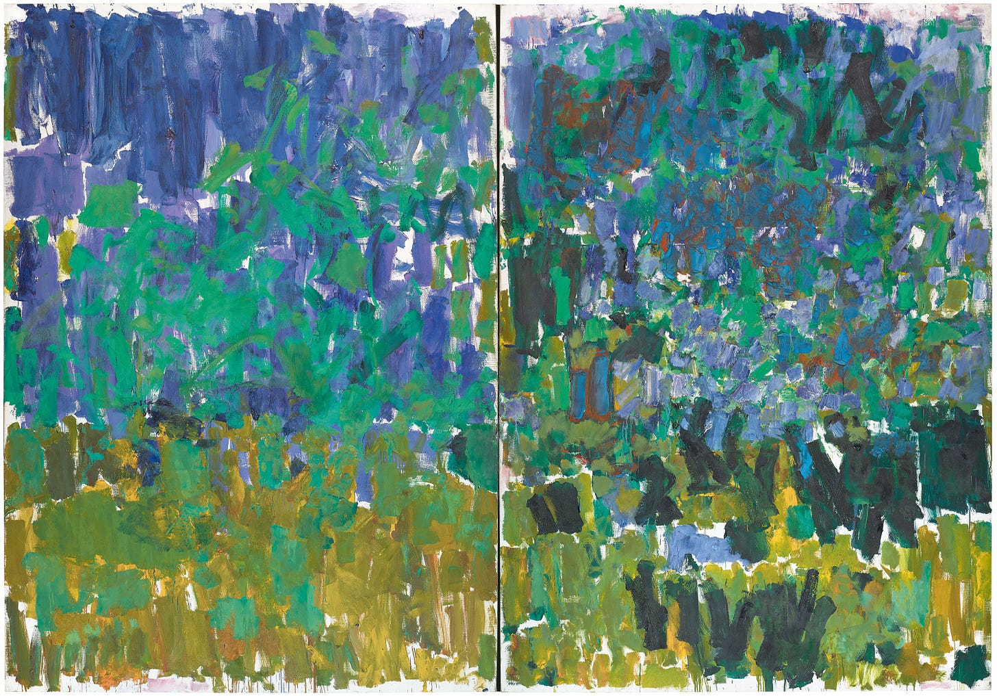Posted, 1977, abstract painting by artist Joan Mitchell