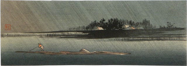 Uehara Konen, Boat in Rain
