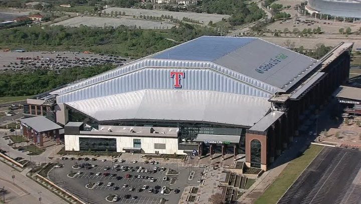 Texas Rangers' new stadium is complete, but Twitter users aren't pleased