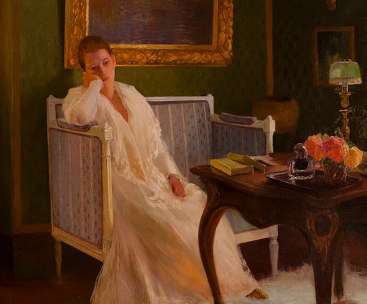 This article cover is a painting authored by Gaston de La Touche entitled L’ennui This article cover is a painting authored by Gaston de La Touche entitled L’ennui