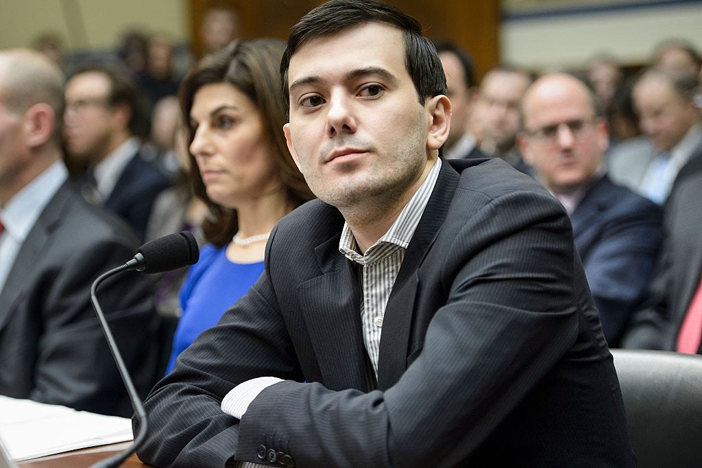 Martin Shkreli appearing before the House Oversight Committee in 2016 (Getty Images)