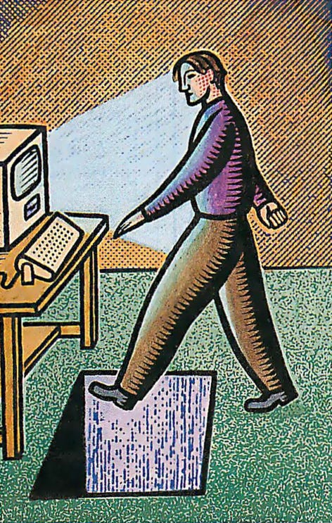 Tim Grajek: Illustration from the article “Managing Mac Upgrades” in Byte (March 1992).
