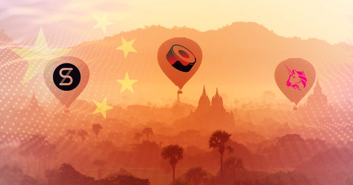DeFi tokens SUSHI, SNX, UNI emerge as winners after China&#39;s crypto  crackdown | CryptoSlate