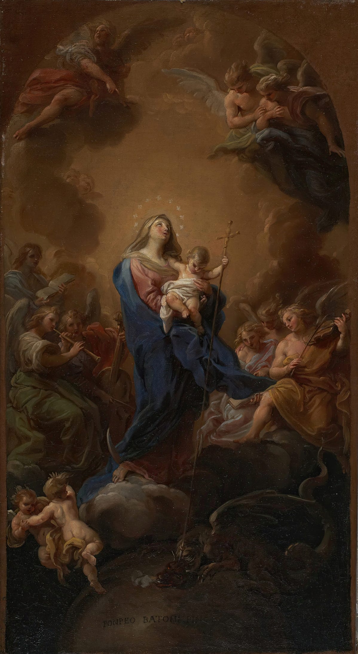 Madonna and Child in Glory (1747) by Pompeo Batoni