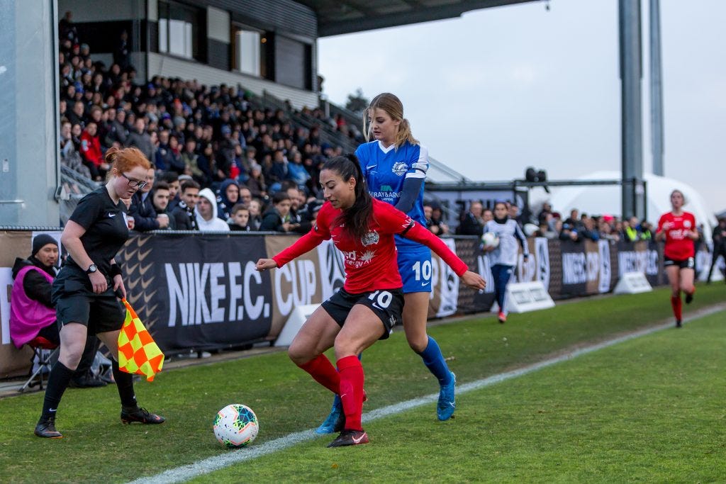 Gülcan Koca contests the ball for Calder United. Image: Supplied