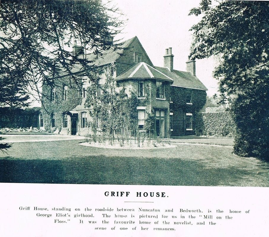 Griff House –– Eliot moved here when she was only a few months old and  remained until she was 21 | George eliot, Eliot, Her world