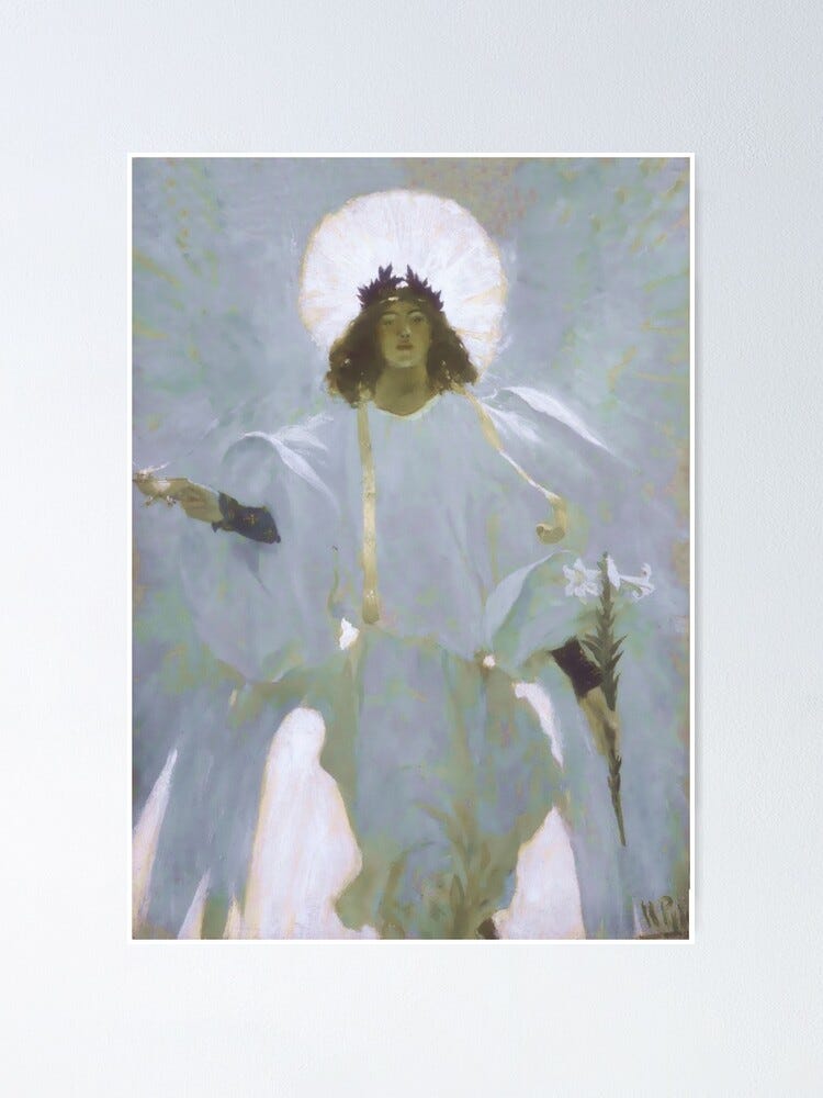 Why Seek Ye The Living?” Angel by Howard Pyle" Poster for Sale by  PatricianneK | Redbubble
