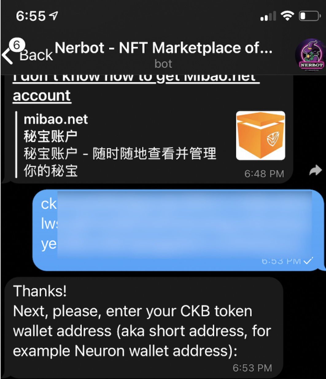 r/NervosNetwork - How do I use Nerfbot to Buy my First NFT on the Nervos Network?