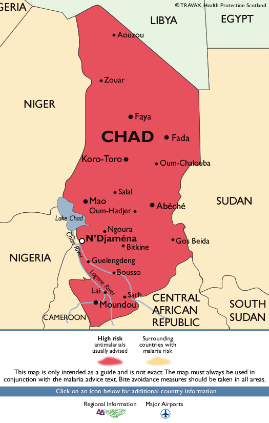 Chad Malaria Map - Fit for Travel