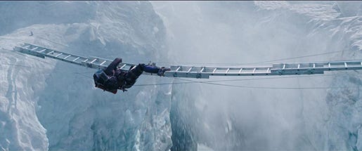 Beck Weathers (Josh Brolin) holds on for dear life in "Everest," an adventure drama from Universal Pictures based on actual events and directed by Baltasar Kormakur.