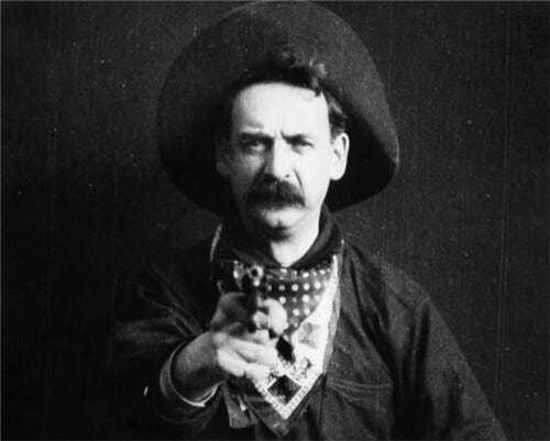 "The Great Train Robbery" by www.brevestoriadelcinema.org is marked with Public Domain Mark 1.0.