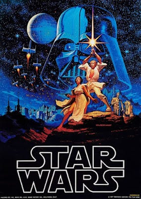 Star Wars poster by the Brothers Hildebrandt.