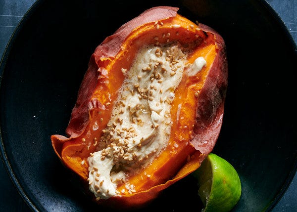 Sweet Potatoes With Tahini Butter Recipe - NYT Cooking