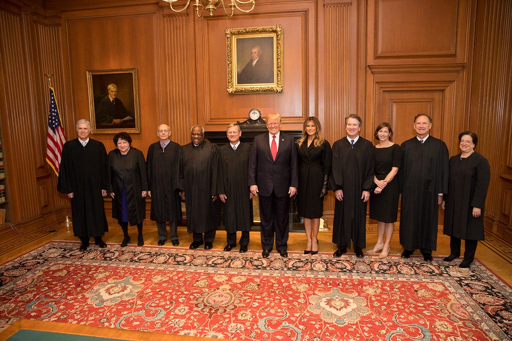 President Donald J. Trump and First Lady Melania Trump at the Supreme Court of the United States