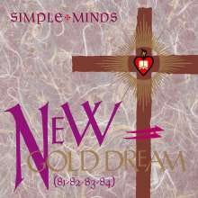 Pochette de disque, Croix avec un cour sur fond rose et ocre, Simple Minds, Angleterre