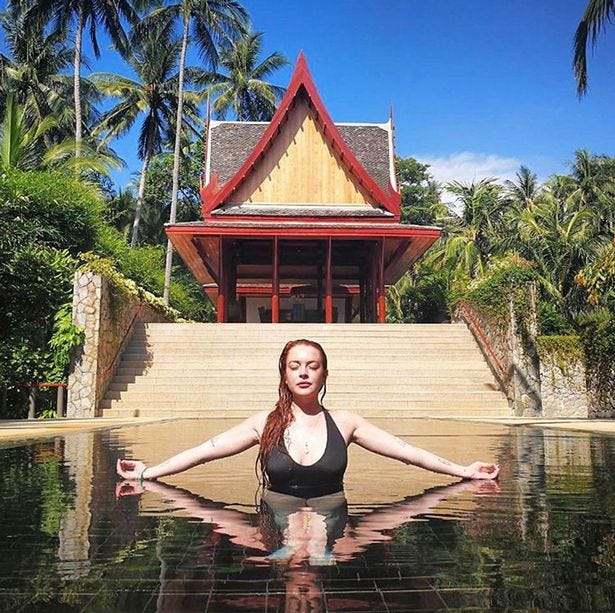 Lindsay Lohan looks happy, healthy and chilled out as she relaxes in  Thailand - Mirror Online