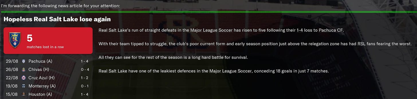 Football Manager 2021 Losing Streak