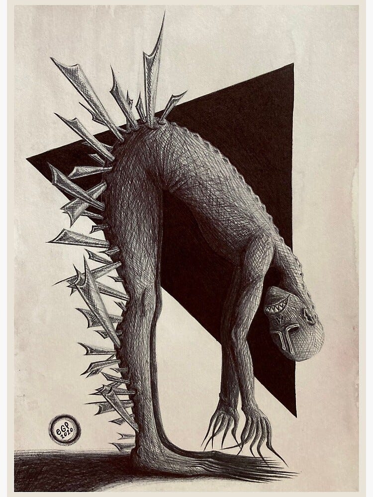 sciatica monster | Art Board Print