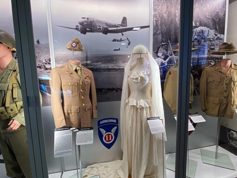 WWII Parachute Dress: B-29 Sentimental Journey: Pima Air and Space Museum