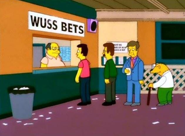 Simpsons Quotes on Twitter: "Can't I just bet that all the horses will have  a fun time? | Yeah, you want that line. http://t.co/vGiZ90xq24" / Twitter