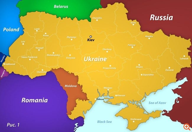 Medvedev released map showing Ukraine divided between Russia, Poland, Romania and Hungary ...