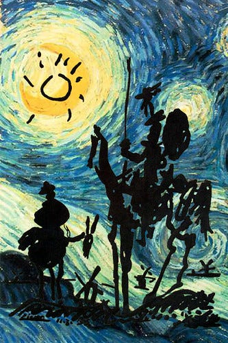Don Quixote in a Starry Night