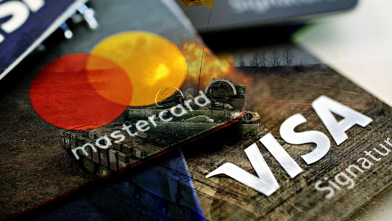 Visa, Mastercard join PayPal in cutting off all services to Russia