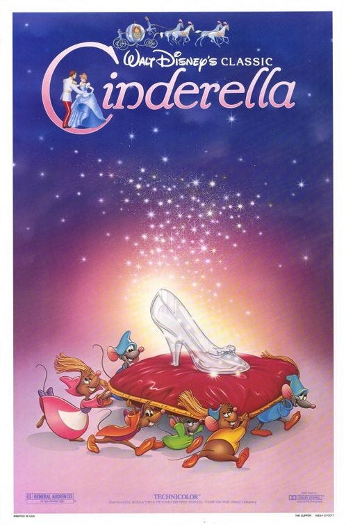 1987 re-release poster for Cinderella