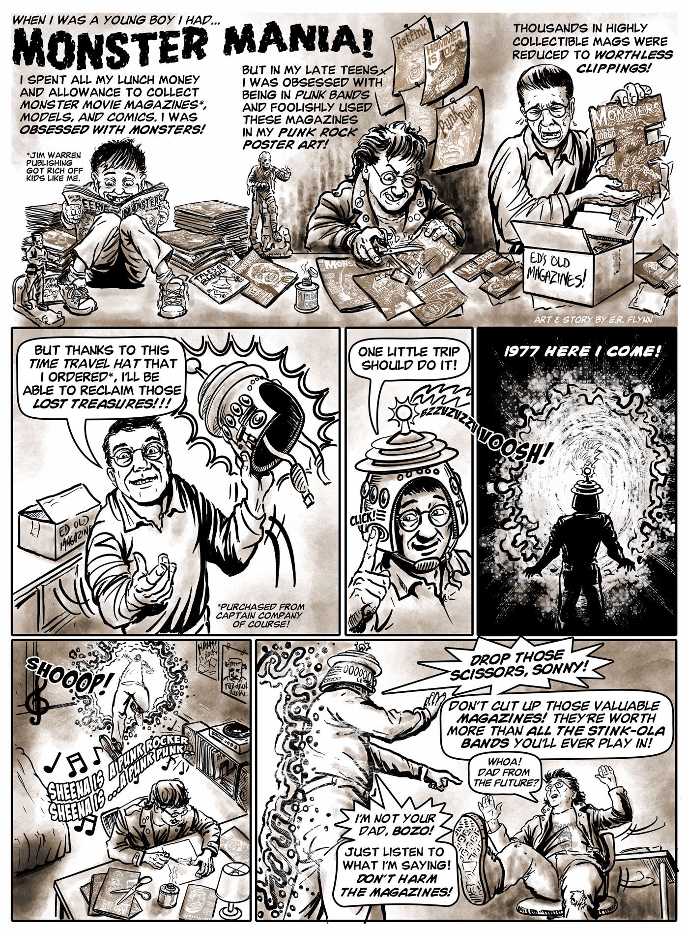 Monster Mania Comic Page1 by ER Flynn