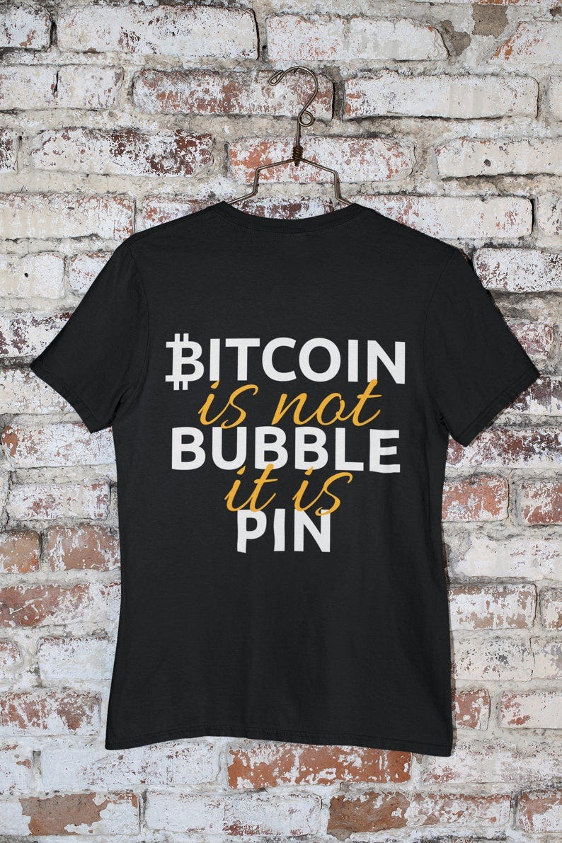 Bitcoin is not bubble it is pin  Unisex Jersey Short Sleeve image 0