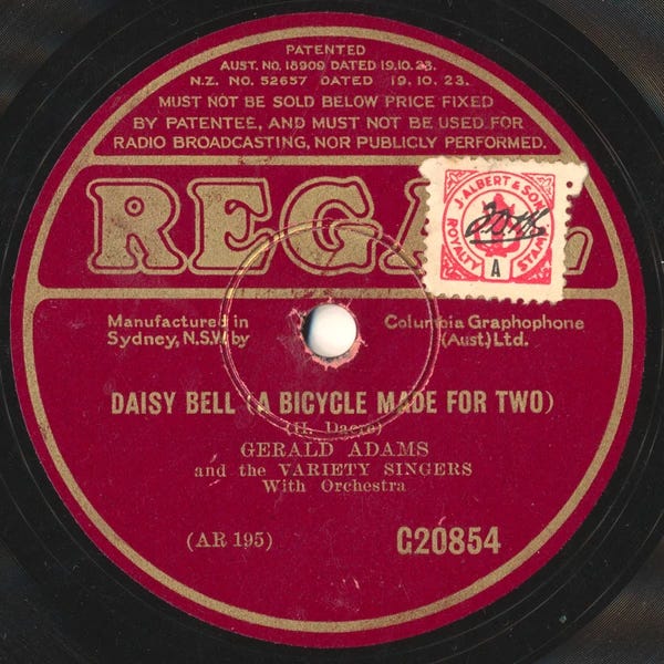 Gerald Adams And The Variety Singers – Daisy Bell (A Bicycle Made For Two)  / Break The News To Mother (1931, Shellac) - Discogs