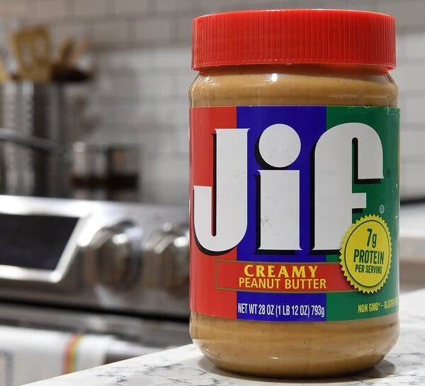 The Jif products voluntarily recalled include several types of creamy, crunchy, reduced-fat and natural peanut butter in various sizes.