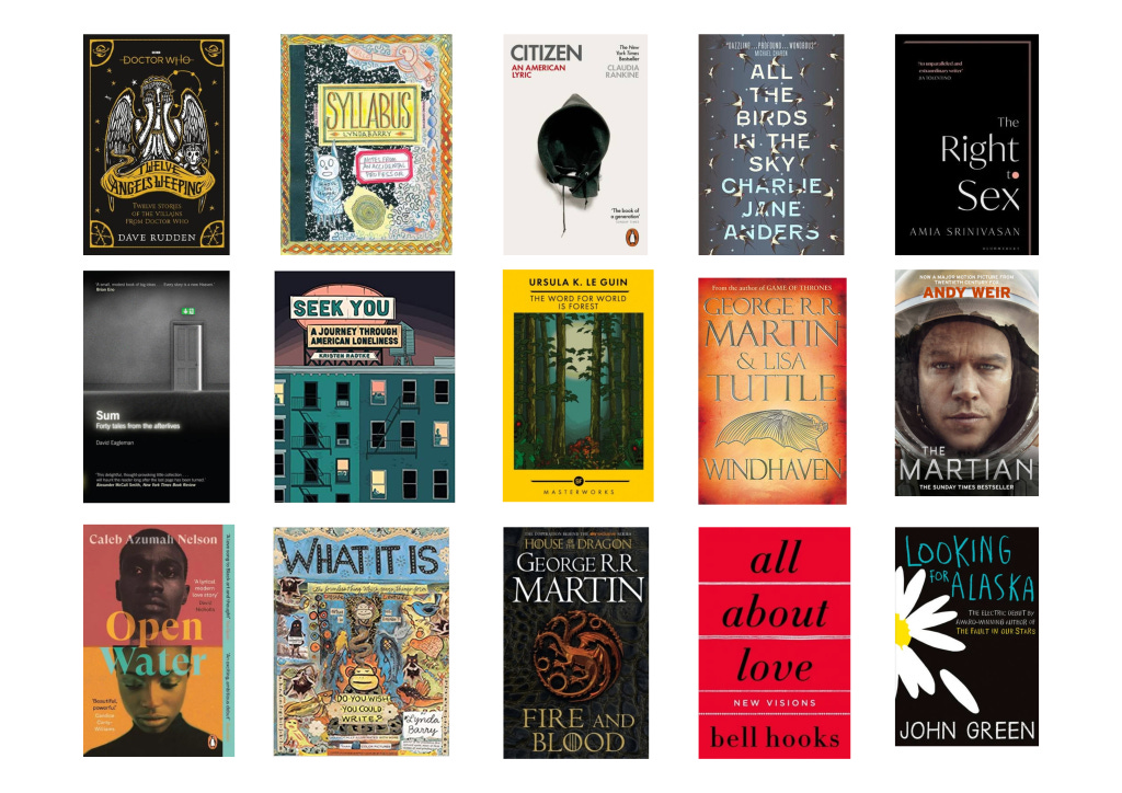 Collage of 15 book covers